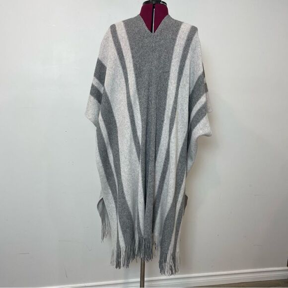 Lucky Brand Striped Open front cardigan Gray Fridge hem One size - Picture 2 of 7
